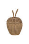 Wicker Basket, 17x17x16 cm - Brown