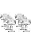 Al Saif Gallery Glass Serving Set, 6 Pieces, Round, Base - Clear
