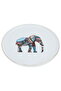 Al Saif Gallery porcelain serving plate, round, 23 cm, elephant pattern - white - 3