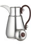 Al Saif Gallery Thermos Dallah Tamim 10, 0.7 Liter, Stainless Steel Interior, Wooden Handle, Push-Button Lid - Matte Silver - 5