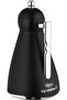 Noor Plastic Thermos, 1 Liter, Glass Inner Container, Push Button, Silver Handle - Black - 3