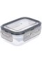 Al Saif Gallery Plastic Food Container with Lid, 270 ml, 13x9x5 cm, Rectangle - Gray - 5