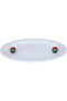 Al Saif Gallery Porcelain Serving Plate, 35.9 x 25.7 x 4.3 cm, Round - White - 3