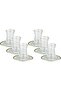 Al Saif Gallery Glass Tea Set, 90ml, Saucers, 12 Pieces - Multicolor
