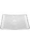 Al Saif Gallery Glass Serving Plate, Striped Rectangle, 28 x 28 x 1.6 cm - Clear - 2