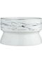 Al Saif Gallery Porcelain Serving Bowl, 15x9.3cm, Round, Base - White Gray - 2