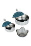 Al Saif Gallery tofaria set with steel dates, 5 pieces, rectangular - silver - 3