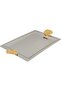 Al Saif Gallery stainless steel serving tray, 43x28x2 cm, rectangular, gold-silver handle - 2