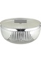 Al Saif Gallery Stainless Steel Tamriyat, Glass, Round Lid, 13 Cm - Shiny Clear Silver