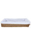 Al Saif Gallery Rectangular Wicker Serving Basket, 50 X 36 X 9.8 Cm - Beige