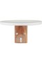 Al Saif Gallery Stainless Steel Serving Stand, 26.5x26.5x12.5 cm, Wooden Base - Off-White Wood - 2