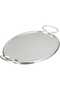 Al Saif Gallery Steel Serving Tray, 39x28.5x0.6 cm - Silver