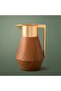 Lydia Thermos, 1 liter, glass inner container, pressure, gold handle - light brown - 2