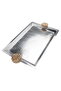 TofariaAl Saif Gallery steel presentation, 3.5 x 33 x 55.5 cm, large, rectangular, brown handle - silver - 2