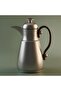 Al Saif Gallery Thermos Dallah Tamim 10, 0.5 Liter, Stainless Steel Interior, Wooden Handle, Push-Button Lid - Matte Silver