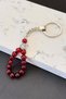 Little Red Globe Prayer Beads Keychain - 2