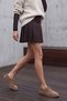 Women's Genuine Leather Women's Lace-Up Masculine Loafer Casual Oxford Shoes Bemor Taba Suede - 4