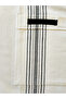 Buldan Linen Striped Kitchen Apron-Natural-Black - 3