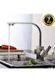 Kitchen Sink Faucet with Dual Flow Water Purification Outlet, New Design, Matte Chrome Nickel, Imported with 7 Years Warranty