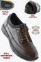 325a Full Orthopedic Men's Leather Transitional Shoes with Massaging Heel Sole