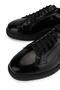 Men's Genuine Leather Black Opening Casual Shoes - 3