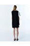 Double Piece Look Fabric Mix Dress - 6