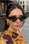 Snake Unisex Black Gold Black Frame Uv400 Sunglasses - 2