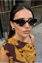 Snake Unisex Black Gold Black Frame Uv400 Sunglasses