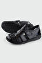 Ayakkabiburada 033 Heel Gel Genuine Leather Men's Sandals Shoes - 3