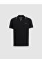 Black Slim Fit 100% Cotton Apaş Collar T-Shirt 50321029-Vr046 - 7