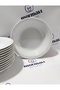 Porcelain Anadolu Beyazi 12 Pieces 20 cm (Large) Deep Plate