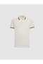 Ecru Slim Fit Buttoned Polo Collar T-Shirt 50321159-Vr019 - 7