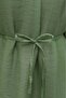 Hakim Collar Belted Lined Spanish Sleeve Oversize Lyocell Tunic - Green - 6