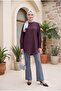 Sleeve Cuff Draped Oval Cut Shirt - Mortar - 3