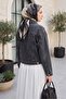 Shepherd's Embroidered Buttoned Denim Jacket - Smoked - 4