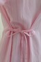 Striped Buttoned Modal Tunic with Side Laces - Pink - 6