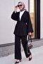 Kimono Set with Belted Trousers - Black - 3