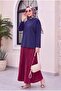 Stoned Pleated Skirt -Red - 5
