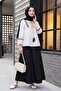 Lace Sleeve Tassel Blouse with Lace Collar -White - 4