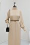 Turtleneck Belted Lycra Dress