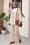 Kimono Set with Double Tied Front Trousers - 4