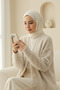Buttoned Casual Knit Cardigan -Stone