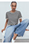 Striped short-sleeved sweater - 6