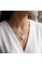 Pink Quartz Stone Heart Pendant - Light Colored with Steel Chain
