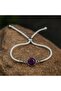 Amethyst Stone String Bracelet - Adjustable - 5