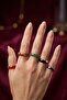 Five Natural Stone Rings - 2
