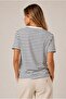 Organic Cotton Striped Chest Embroidered Tshirt - 3