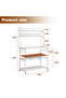 Coffee Table,Kitchen Storage Rack with 5 Tiers, Microwave Stand with Storage Shelves - 2