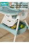Baby High Chair for Toddlers, Foldable Children Highchairs, Kids Dining Chair, Infant Feeding Booster Seat, Babies Rocker with Footrest, Backrest, 4 Wheels and Removable Tray - 4