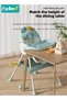 Baby High Chair for Toddlers, Foldable Children Highchairs, Kids Dining Chair, Infant Feeding Booster Seat, Babies Rocker with Footrest, Backrest, 4 Wheels and Removable Tray - 6